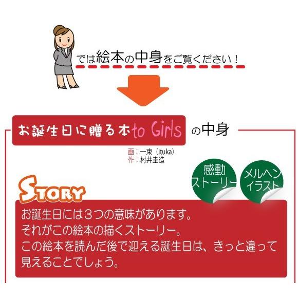 誕生日プレゼント 彼女 絵本 女性 20代 30代 名入れ 名前入り 世界に一つ オリジナル絵本  お誕生日に贈る本 to Girls