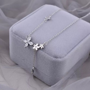 Sweet Air D3307 日韓流行時尚項鍊 雜誌推薦款 唯美閃耀蝴蝶造型 項鍊 頸鏈