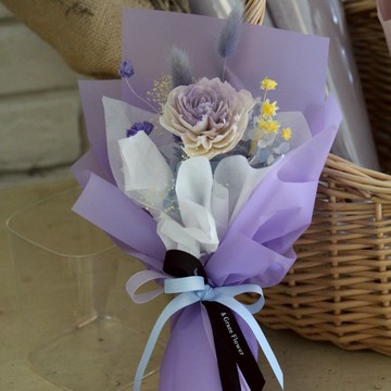 【& Grace Flower永生花禮花藝店】單朵索拉花束 永生花 送禮 質感 氣氛 節日送禮 禮物