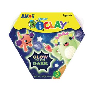 【AMOS 阿摩司】4色18克 罐裝 超輕黏土 基本色 / 組 IC18P4