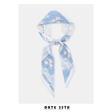 DATE35TH原創 棠梨煎雪綁包長條細絲巾絲帶女春夏綁發ins編發發帶