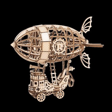 木製模型拼裝 若態若來3D立體拼圖木質飛艇氣球模型DIY手工拼裝情人節禮物玩具【MJ8547】