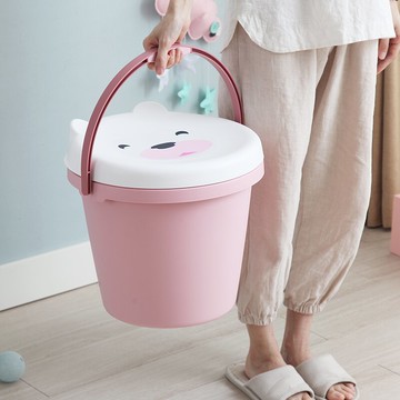 玩具收納架/收納箱 兒童玩具收納箱帶蓋收納桶水桶凳多功能儲物沙灘玩具桶加厚塑料桶『XY21393』