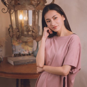 【MACACA】天堂赤子純棉罩衫 - BIE2764 霧莓粉