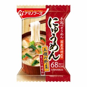 アマノフーズ にゅうめん　五種の野菜（4食入り）   フリーズドライ  即席 インスタント[am]