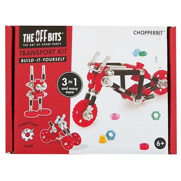 THE OFF BITS 怪奇機械積木 交通工具套件 3合1 6歲+  摩托車  1盒