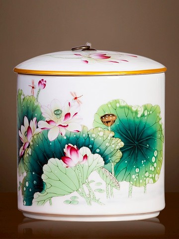 景德鎮陶瓷器茶葉罐新中式普洱密封存儲罐家用罐子茶具茶倉大號