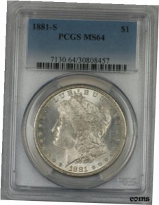 アンティークコイン コイン 金貨 銀貨 Morgan Silver Dollar Coin PCGS MS-64 1881-S