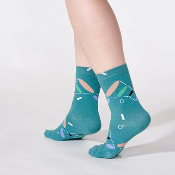 望遠星空 3:4 /綠/ 襪子