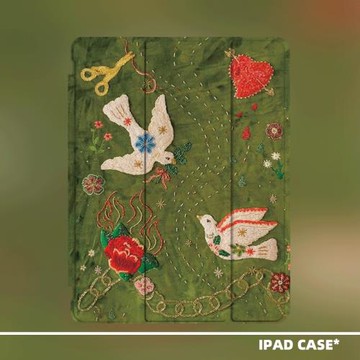 原創小眾藝術中古綠飛鳥適用11代2025款air7ipadpro三折ipad殼防彎亞克力平板殼9代10.2寸air4/5mini7帶筆槽