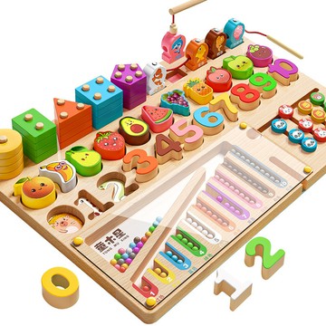 「愛思系列」兒童益智玩具蒙氏早教拼圖男孩女孩三歲思維訓練幾何配對拼裝