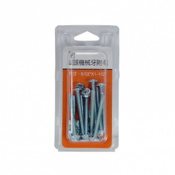 327傘頭機械牙附帽5/32x1-1/2"