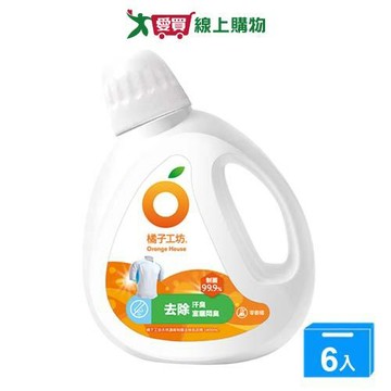 橘子工坊天然無香精制菌洗衣精-去味除臭1800mlx6入(箱)【愛買】