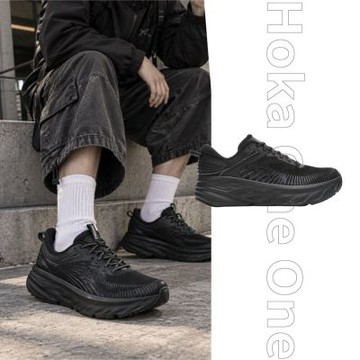 Hoka One One Bondi 7 Core 布面純黑 全黑 厚底 機能 慢跑鞋 男鞋 HO1110518BBLC