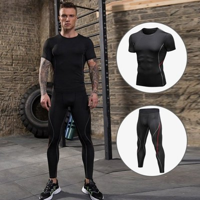 フィットネス トレーニングウェア メンズ 上下 2点 スポーツウェア ランニングウェア ウォーキング ジム 吸汗 通販 Lineポイント最大get Lineショッピング