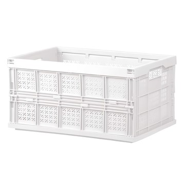 livinbox 巧麗 耐重折疊籃  W455mm x D308mm x H240mm  白色  1個