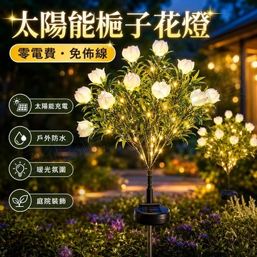 台灣出貨🌞太陽能花燈 太陽能插地燈 太陽能草坪燈 樹枝燈 庭院景觀裝飾燈 太陽能戶外燈 地插燈 太陽能燈 戶外燈 裝飾燈