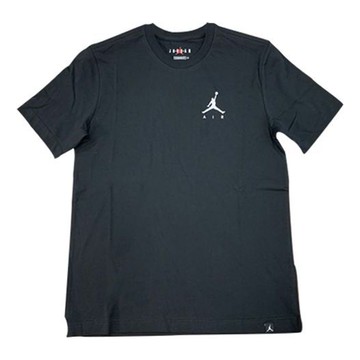 Air Jordan Athleisure Casual Sports Embroidered Logo Round Neck Short Sleeve Black