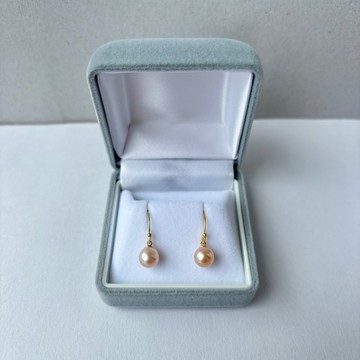 日本淡水珍珠耳環 14KGF 耳勾 耳環 珍珠耳環  珍珠