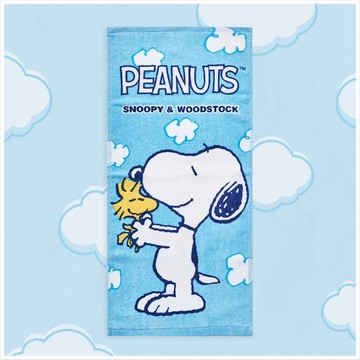 天藍小舖-史努比100%純棉童巾/毛巾-單1款-$65【A11115575】