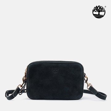 Timberland 中性黑色皮革相機包|A43HB001