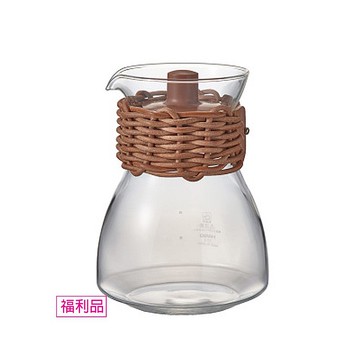 【福利品】HARIO 棕色皮革藤編茶壺450/TCF-3-LZN