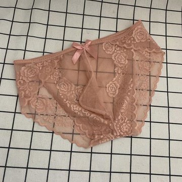 男士蕾絲內褲無痕三角純欲風U凸透明帶花邊高檔情調火辣誘惑高檔