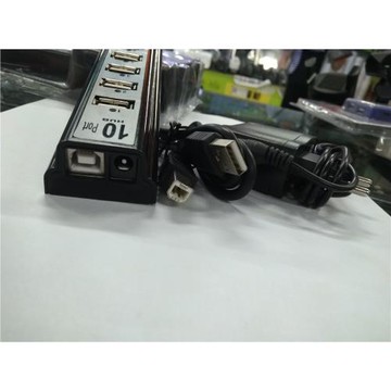 高速 10口USB2.0分線器 HUB一拖十集線器轉換電腦接口擴展器促銷