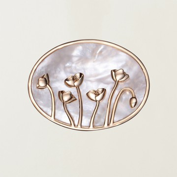 SOIRÉE BY N.Y.︱蒔華芮 罌粟花珍珠母貝胸針(共2色)