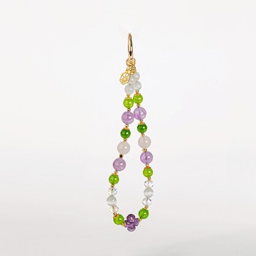 【手機鍊】花語 | 紫水晶/月光貓眼/東菱玉/粉晶