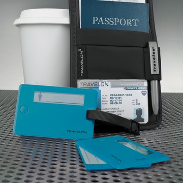 TRAVELON 我的行李掛牌(藍2入)