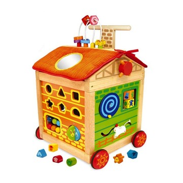 【泰國木製 I'm toy】多功能移動學習屋 (NG款盒損出清)