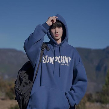 男士連帽衛衣春秋款ins潮流百搭休閑外套美式復古上衣青少年衣服