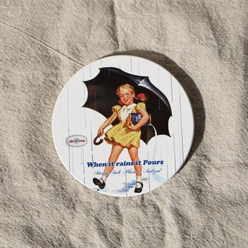 雨傘妹妹 陶瓷吸水杯墊