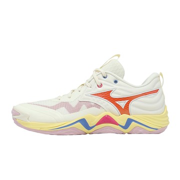 Mizuno 美津濃 排球鞋 Wave Momentum Elite 男鞋 女鞋 白 橘 緩震 V1GA2512-61