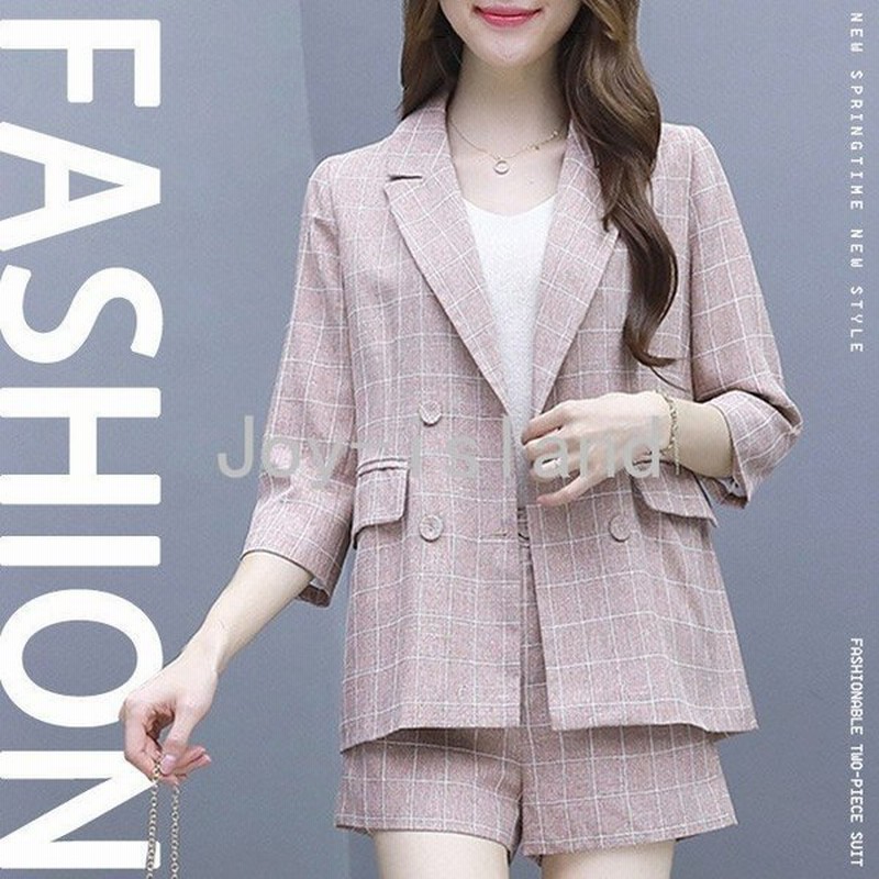 春コーデセットアップ レディース チェック柄 2点セット セットアップ 秋冬 パンツスーツ 女の子 大人 上品 上下セット 2点セット カジュアル フォーマル 通販 Lineポイント最大get Lineショッピング