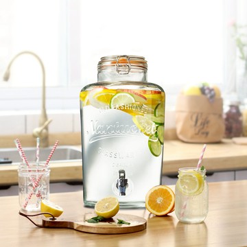 FOREVER 派對必備 玻璃果汁飲料桶 8L