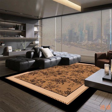 ??地毯 客廳美式復古沙發茶幾毯 高級感 大面積地墊 加厚耐臟勞倫斯搭配