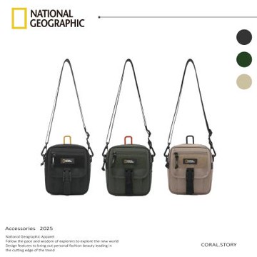 National Geographic 2026新款 國家地理 BURT CROSS BAG 機能側背包 子母小方包