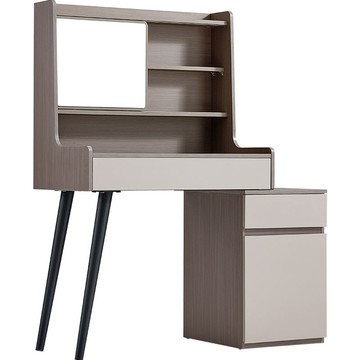 hoi! 林氏木業簡約雙色收納可伸縮化妝桌 OV2C-灰色