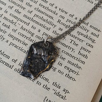 盾牌造型銀吊墬