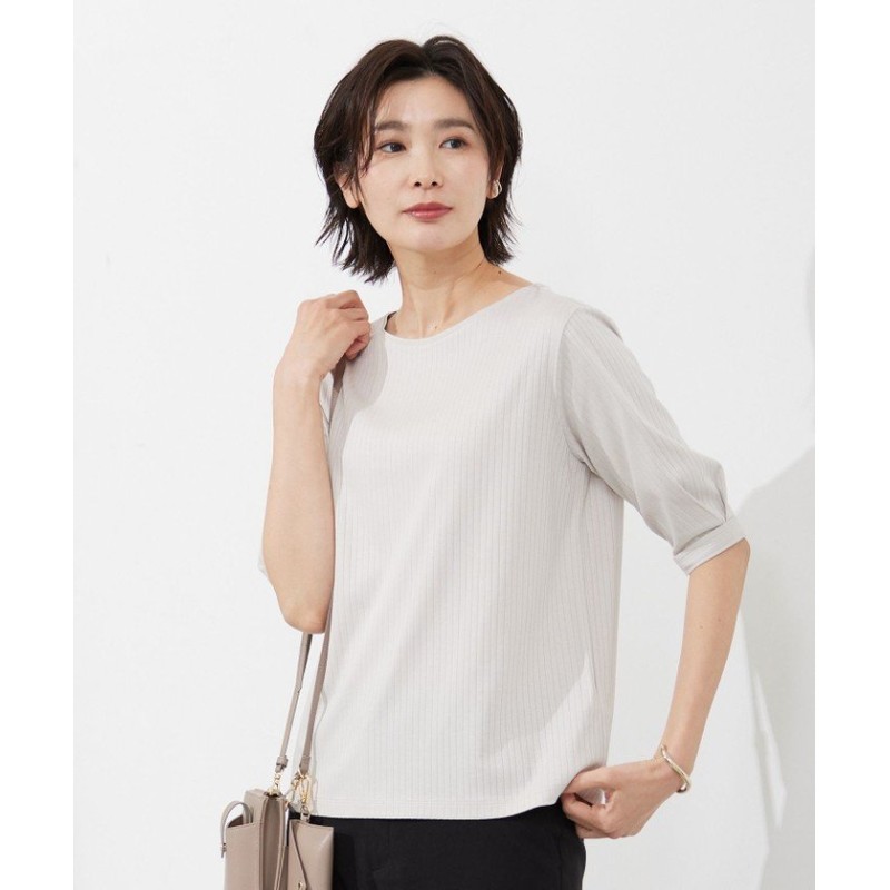 J.PRESS LADIES/ジェイ プレス レディス）コットンリブ タックスリーブ