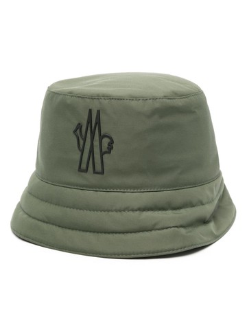 Moncler Grenoble - logo-appliqué shell bucket hat - men - Polyamide - XL - Green