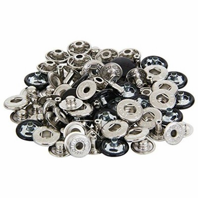 協進エル 附属金具 バネホック 大(No.3) Φ13/7mm 黒 20コ入 1175525-05 75525-05