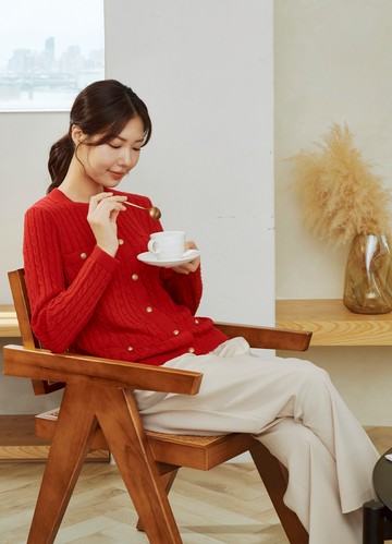 輕感舒心帶袢寬直筒西裝褲