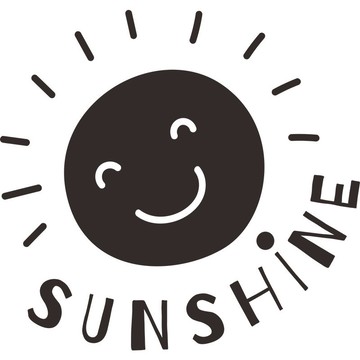個性太陽sunshine客廳背景牆裝飾臥室改造氛圍牆貼畫自粘QT1196