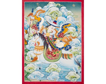 手工製作伽爾波佩哈唐卡真正的護法神藝術