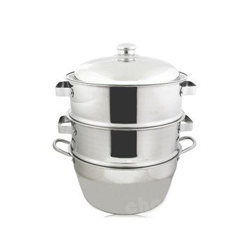 304不銹鋼蒸籠組蒸鍋湯鍋附二入蒸盤