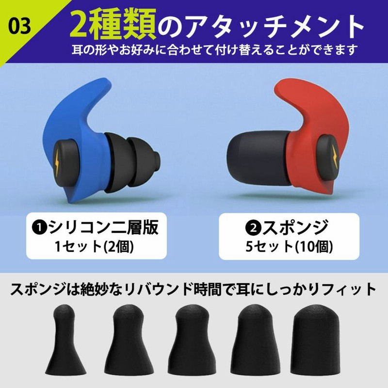 耳栓 ３層構造 シリコン 黒 睡眠 防音 ノイズカット 快眠 いびき 耳栓 高性能 遮音 シリコン 睡眠 快眠 小さめ 3セット 専用