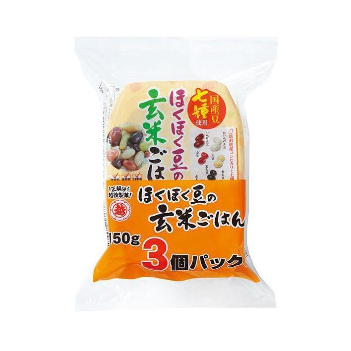 越後製菓 ほくほく豆の玄米ごはん 3食パック (150g×3個)×4個入×(2ケース)｜ 送料無料